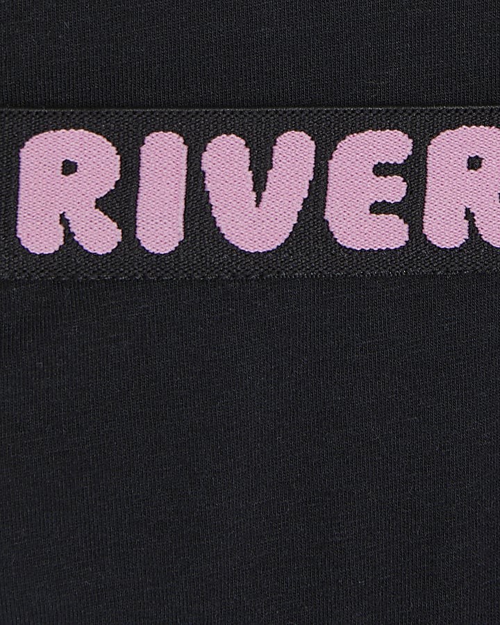 Girls Black Hipster Pack Of 5 Briefs