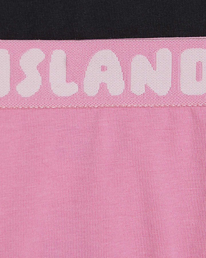 Girls Pink Hipster Pack Of 5 Briefs