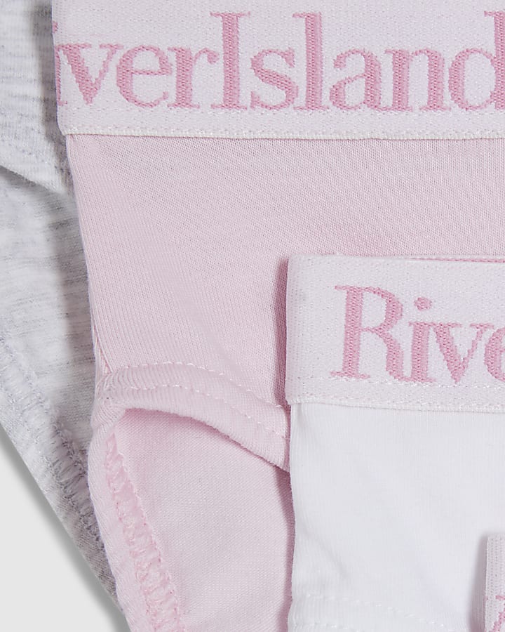 Girls Pink Pack Of 5 Briefs