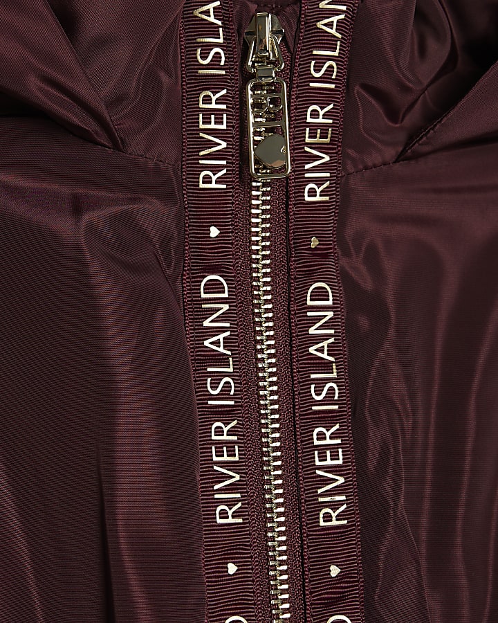 Girls Red Peplum Raincoat