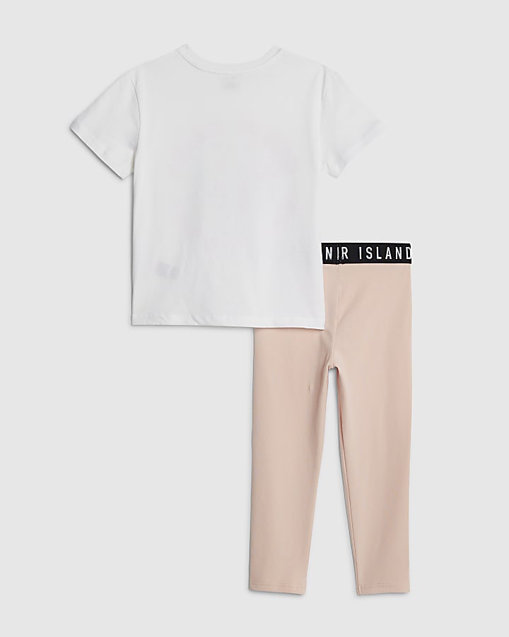 Mini Girls White One Of Kind Doll T-Shirt Set