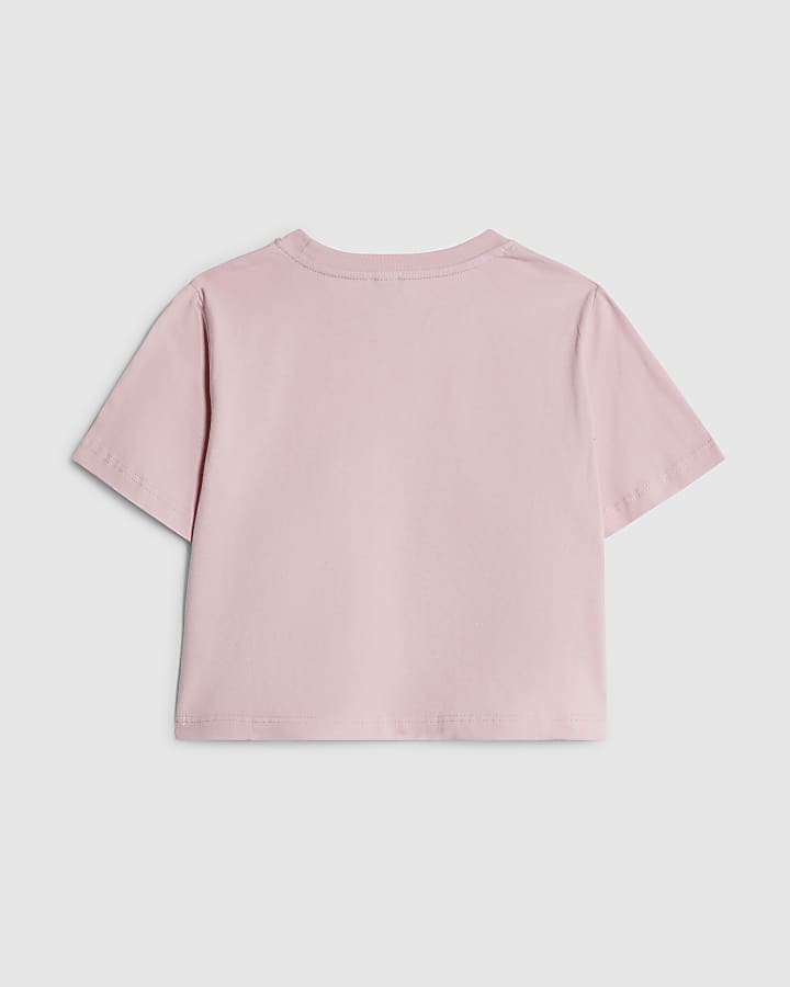 Girls Pink Always Iconic Car Crop Top