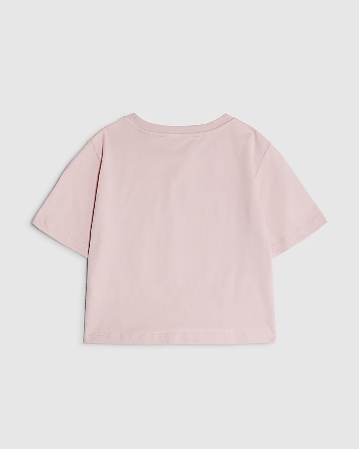 Girls Pink Canine Club Dog Crop Top