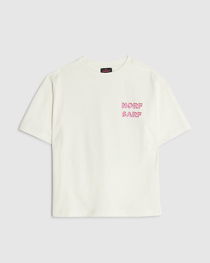 Real Hackney Dave Cream Boys Norf T-shirt