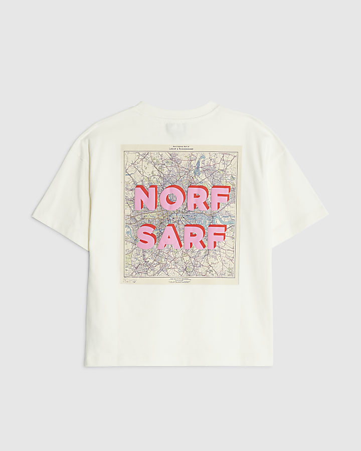 Real Hackney Dave Cream Boys Norf T-shirt
