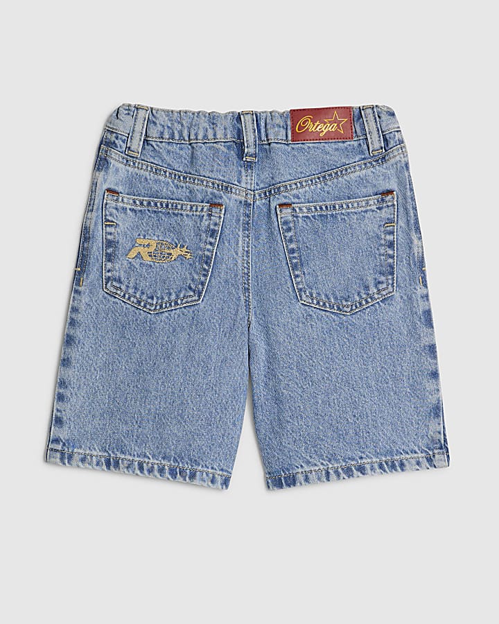Boys Blue Washed Denim Shorts