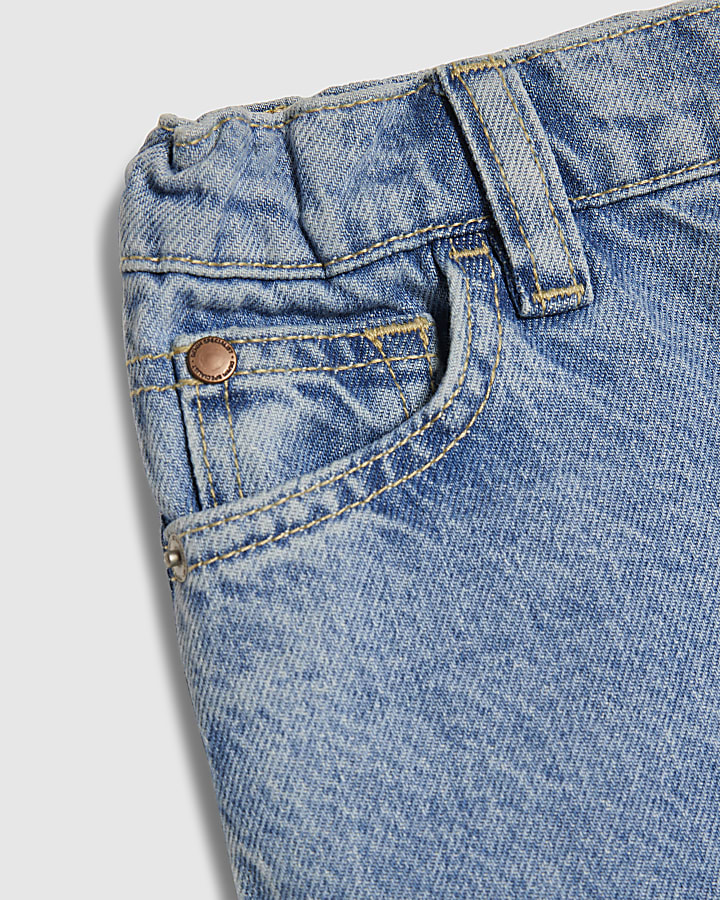 Boys Blue Washed Denim Shorts