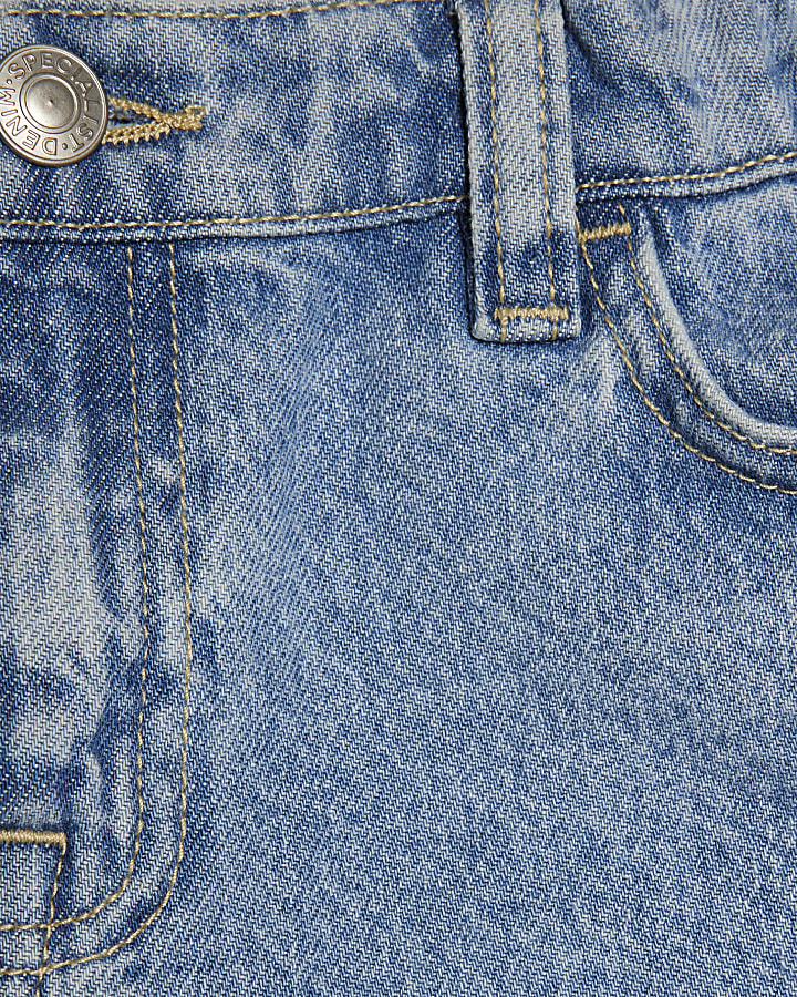 Boys Blue Washed Denim Shorts