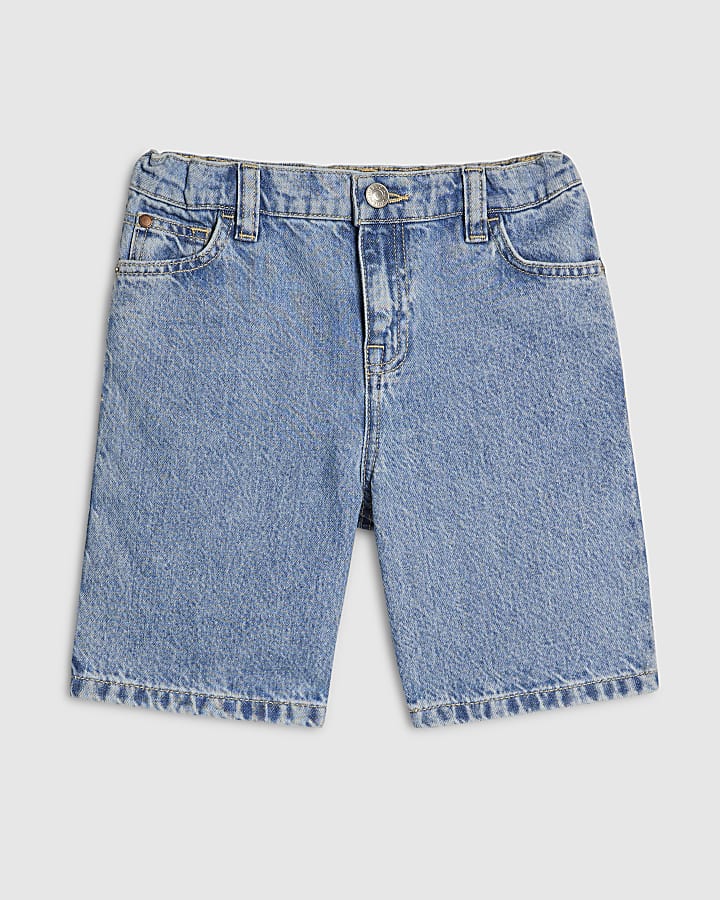 Boys Blue Washed Denim Shorts