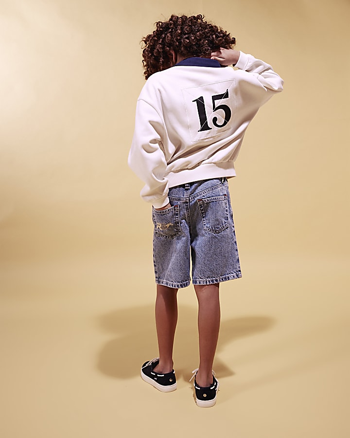 Boys Blue Washed Denim Shorts