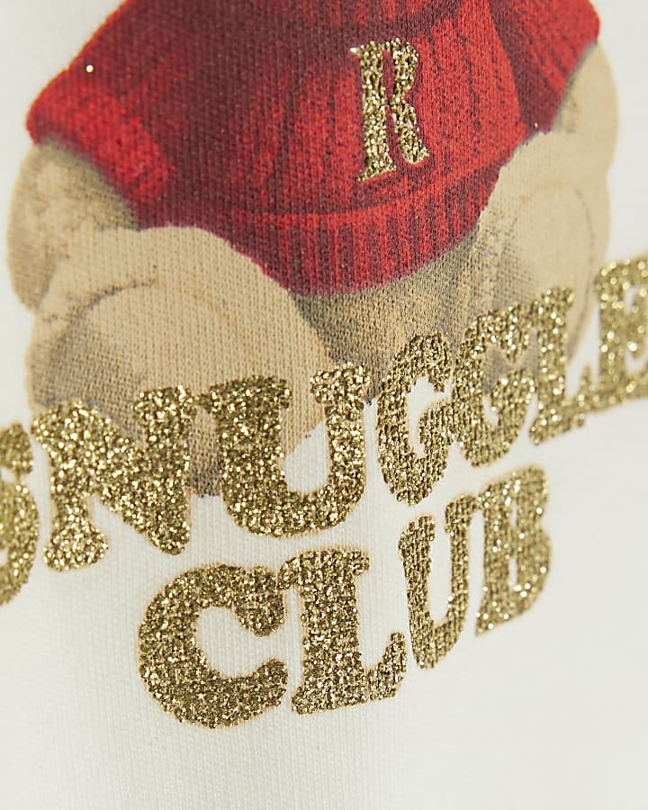 Baby Cream Snuggle Club Bear Bodysuit