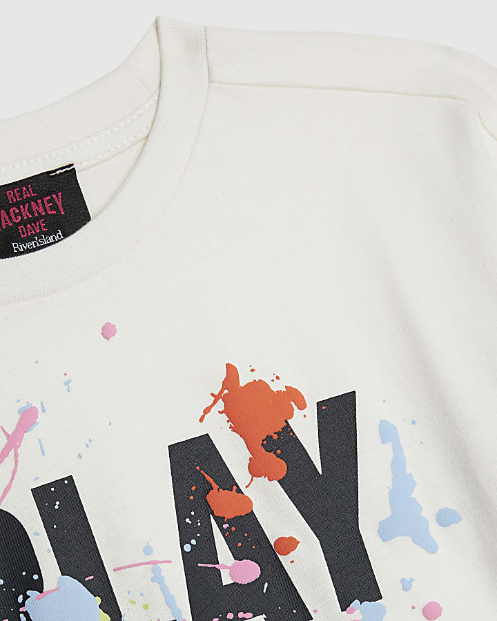 Real Hackney Dave White Mini Fun T-Shirt