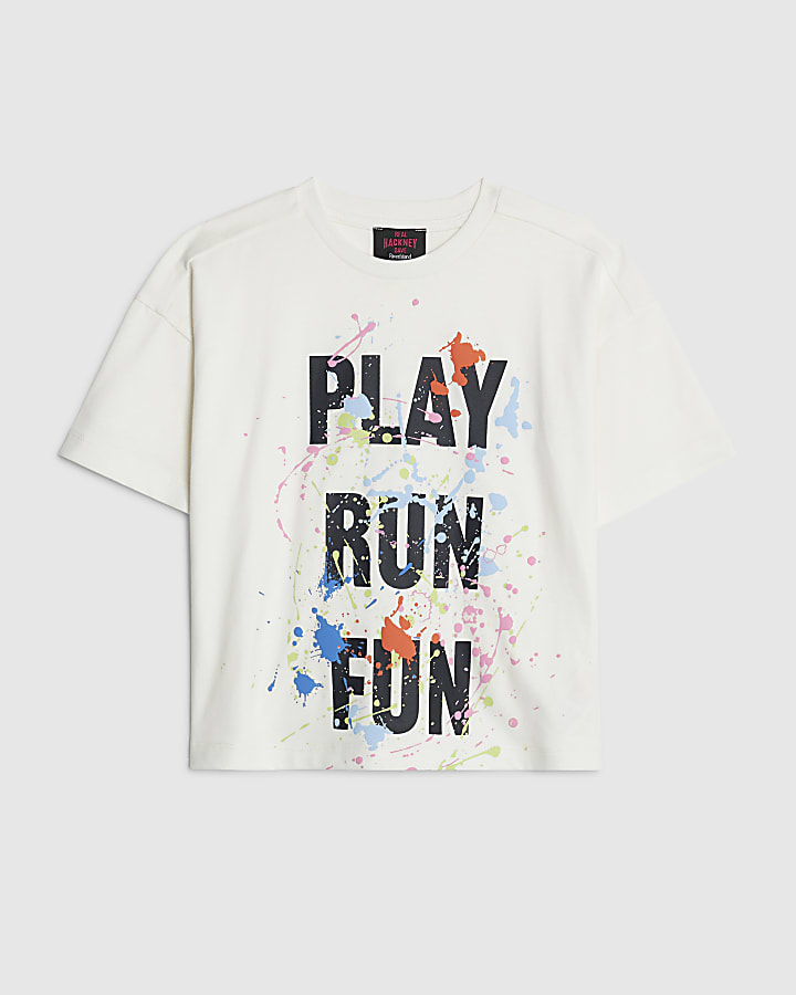 Real Hackney Dave White Mini Fun T-Shirt