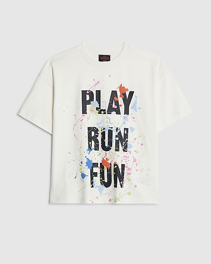 Real Hackney Dave White Boys Fun T-Shirt