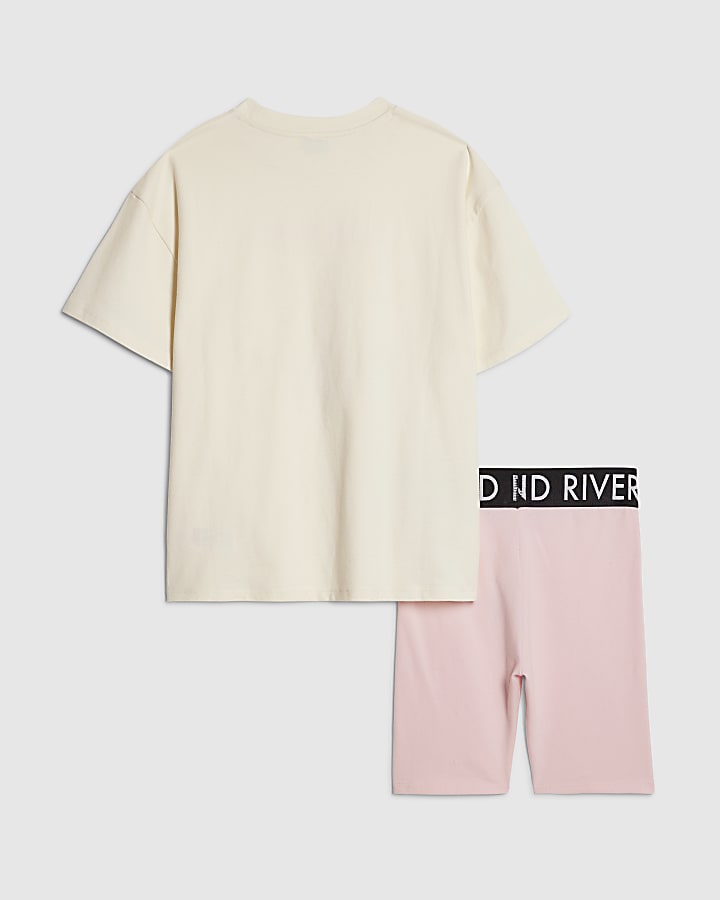 Girls Yellow Sassy Vibes T-Shirt Set