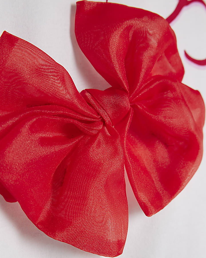 Girls White Sassy Sleigh T-Shirt