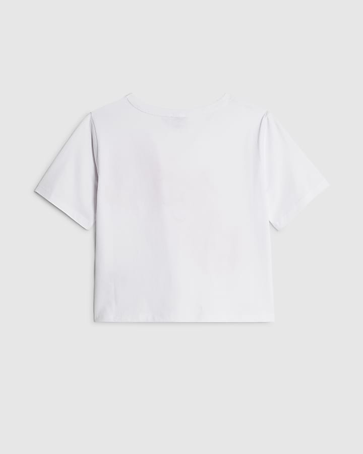 Girls White Sassy Sleigh T-Shirt