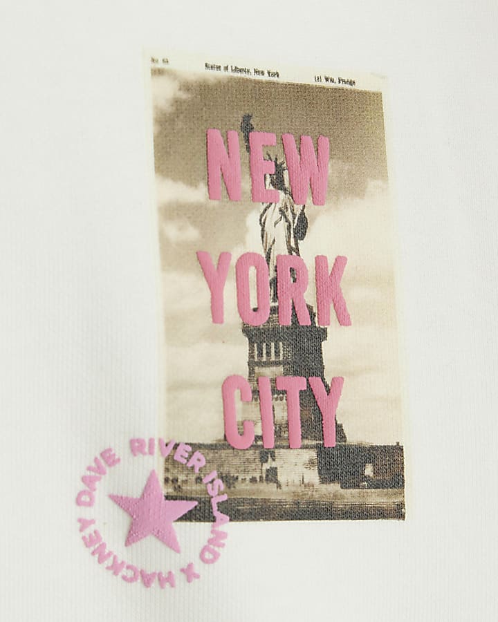 Real Hackney Dave Boys Cream NY Hoodie