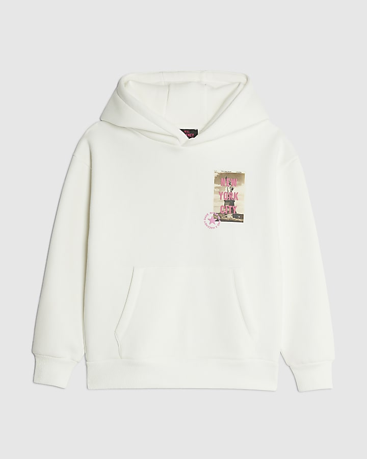 Real Hackney Dave Boys Cream NY Hoodie