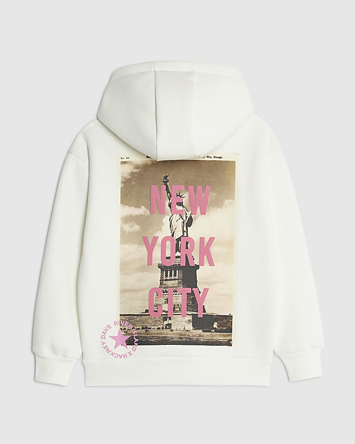 Real Hackney Dave Boys Cream NY Hoodie