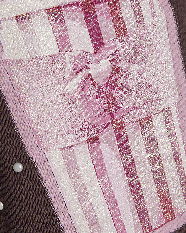 Girls Brown Hot Choc Print T-Shirt