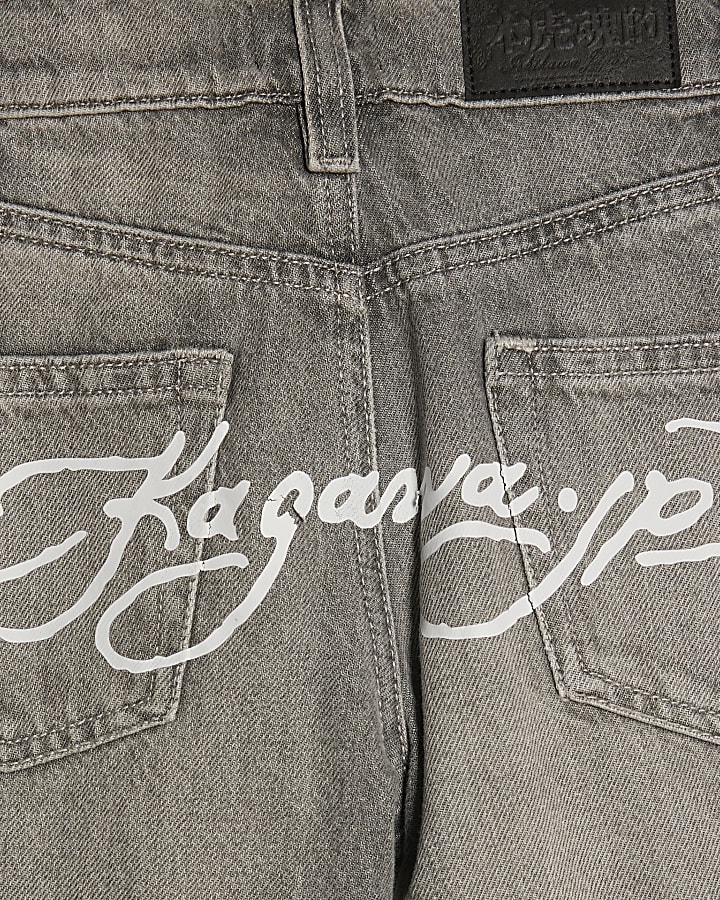 Boys Grey Denim Jorts