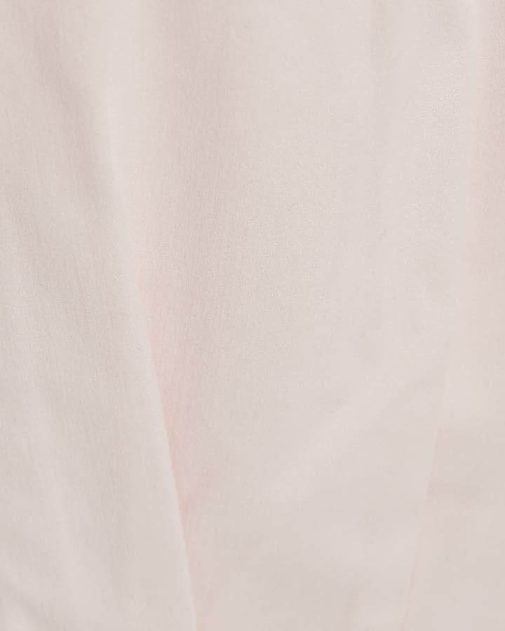 Girls Pink Twill Keyring Cargo Trousers