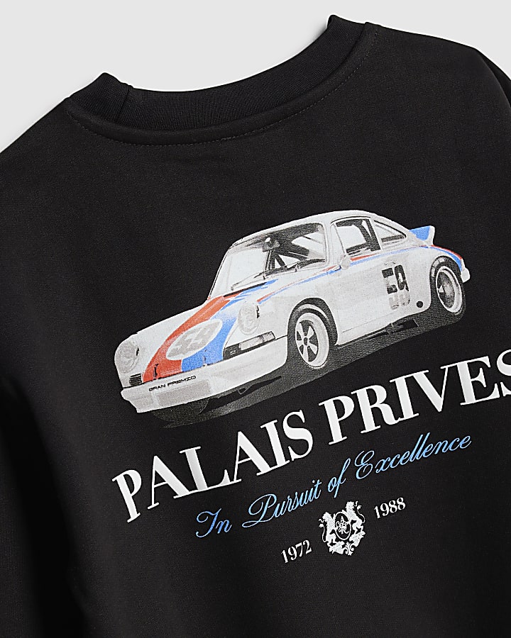 Boys Black Palais Prives Car Sweatshirt