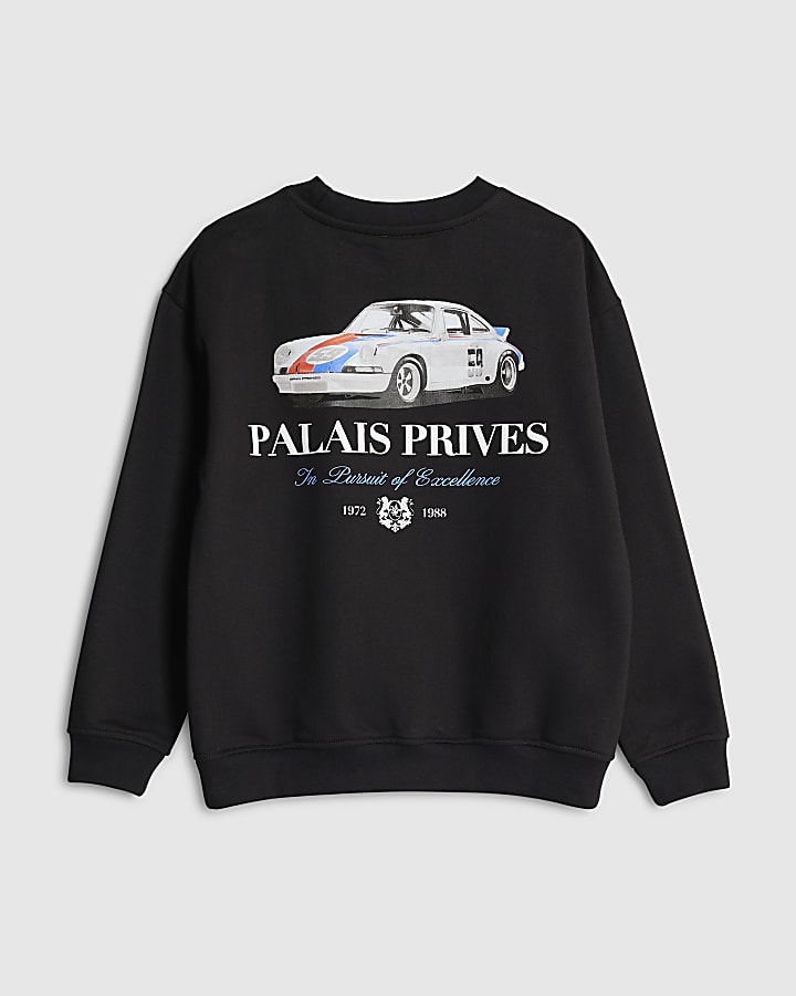 Boys Black Palais Prives Car Sweatshirt