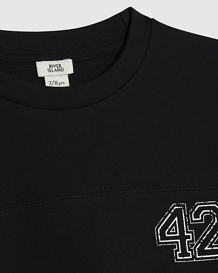 Boys Black Football 42 T-Shirt
