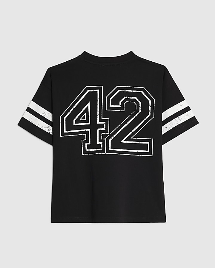 Boys Black Football 42 T-Shirt