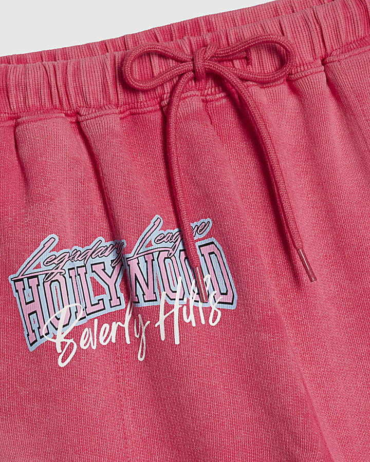 Girls Pink Year Zero Embellished Joggers