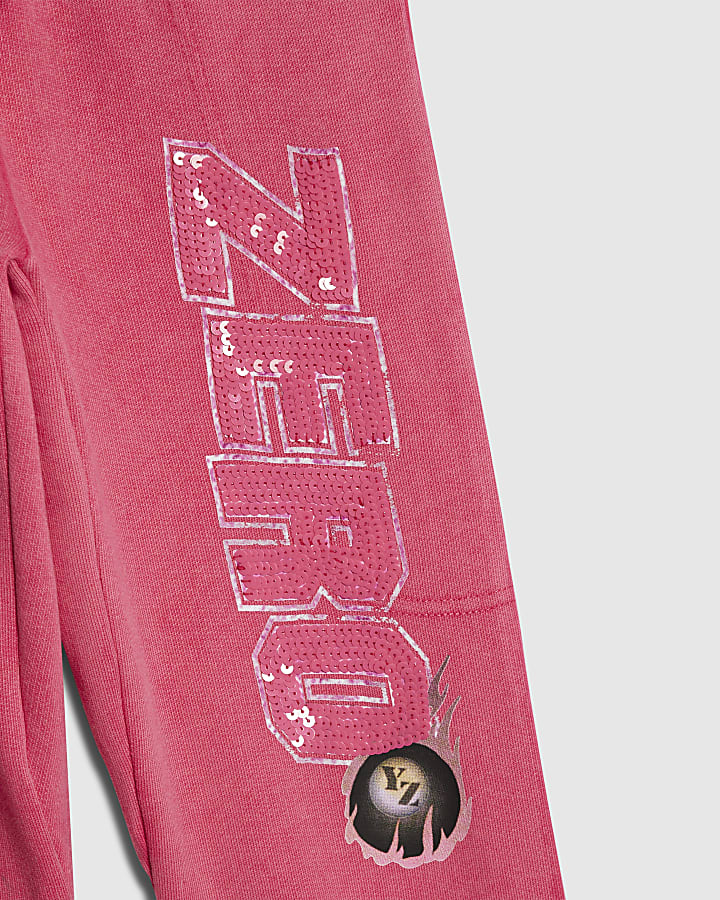 Girls Pink Year Zero Embellished Joggers