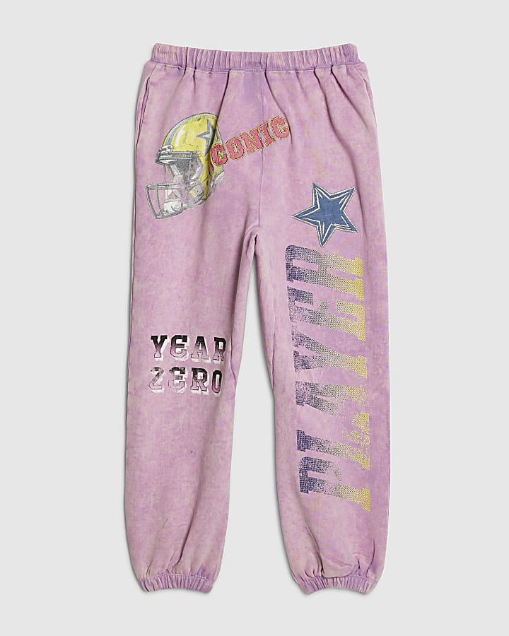 Girls Purple Year Zero Embellished Joggers