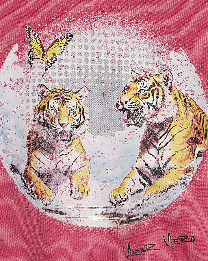 Girls Pink Year Zero Tiger Sweatshirt