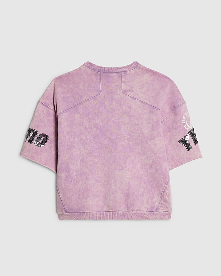 Girls Purple Year Zero Embellished Sweatshirt
