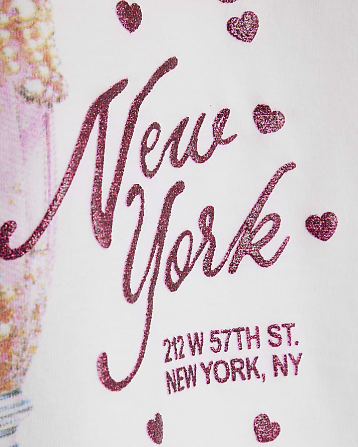 Girls White Milkshake Crop Top