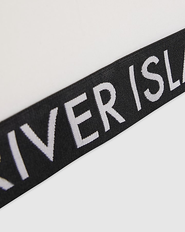 Girls Black RI Waistband Pack Of 2 T-Shirts