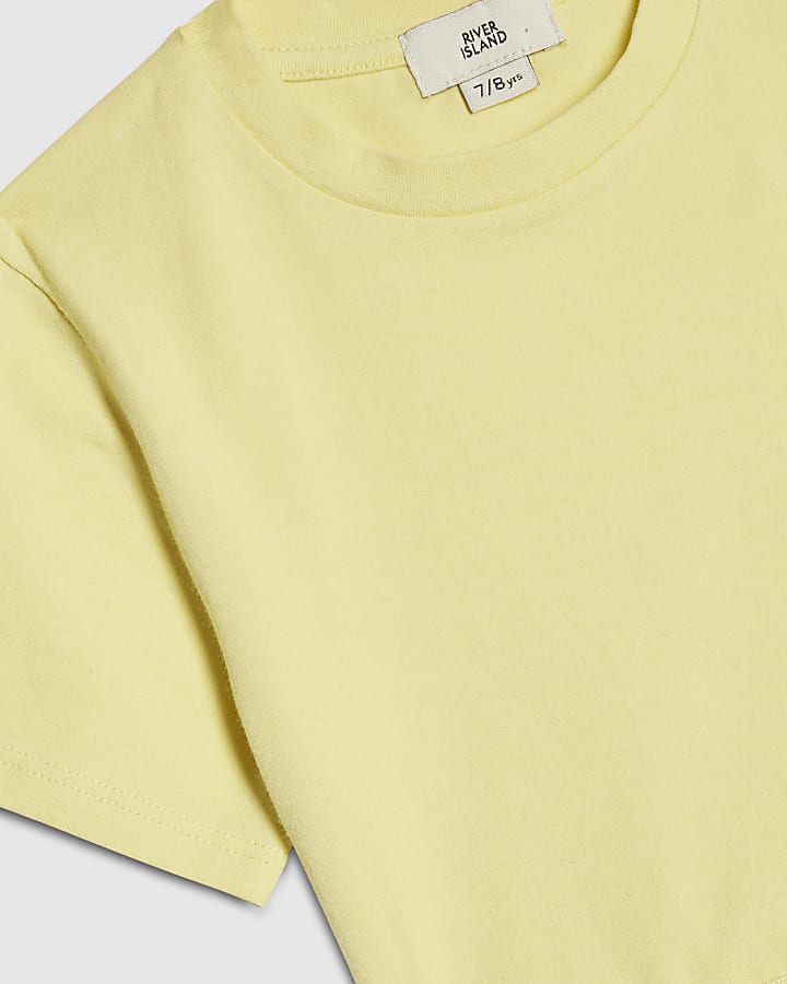 Girls Yellow RI Waistband T-Shirt Set