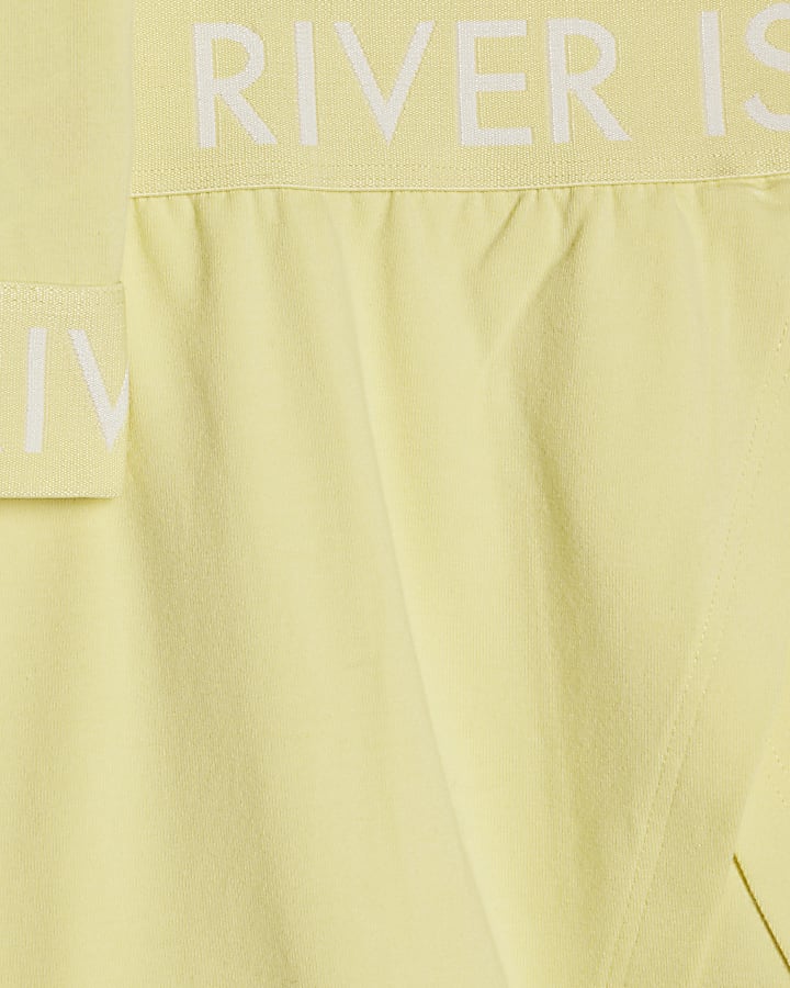 Girls Yellow RI Waistband T-Shirt Set