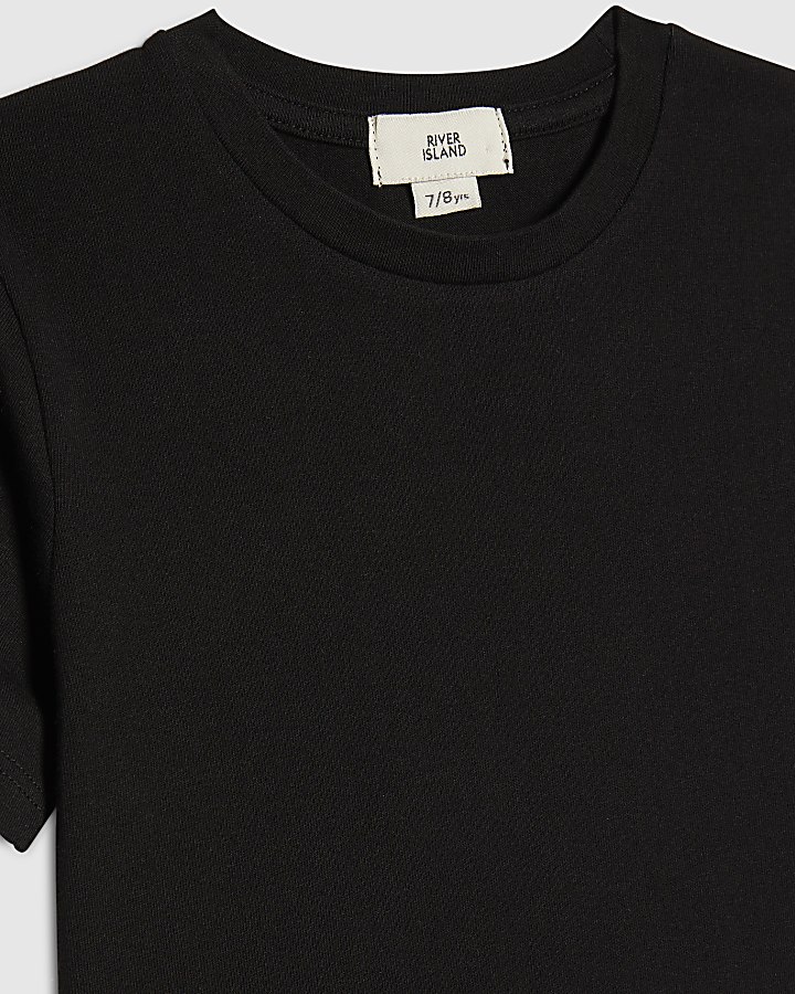 Girls Black T-Shirt And Skort Set