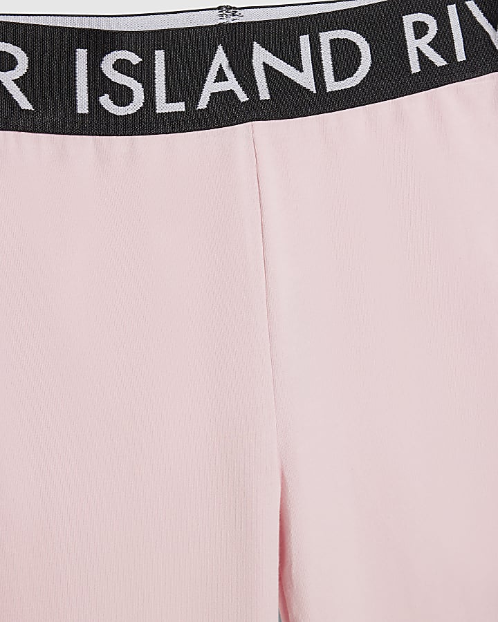 Girls Pink T-Shirt And Flared Leggings Set