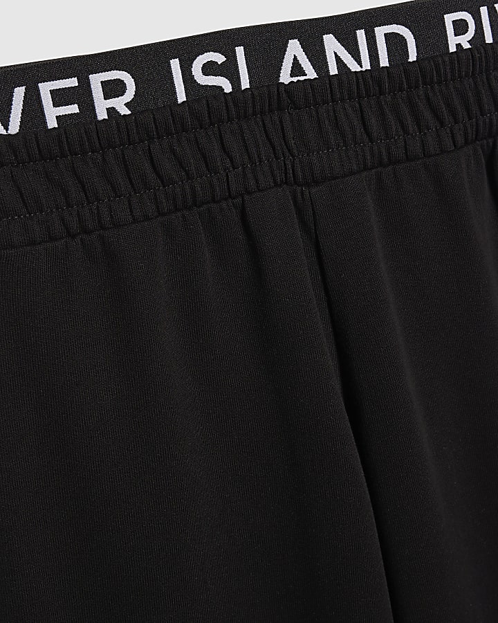 Girls Black Bow Good Vibes T-Shirt Set