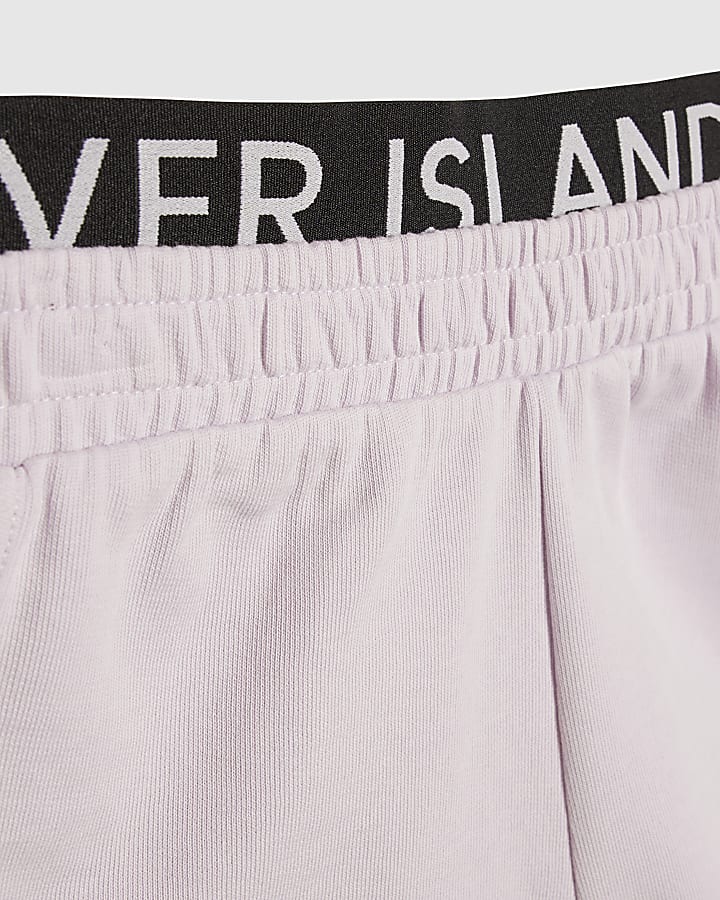 Girls Purple Smiley T-Shirt and Shorts Set