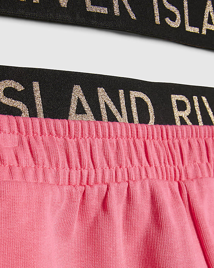 Girls Pink Tank Top and Shorts Set