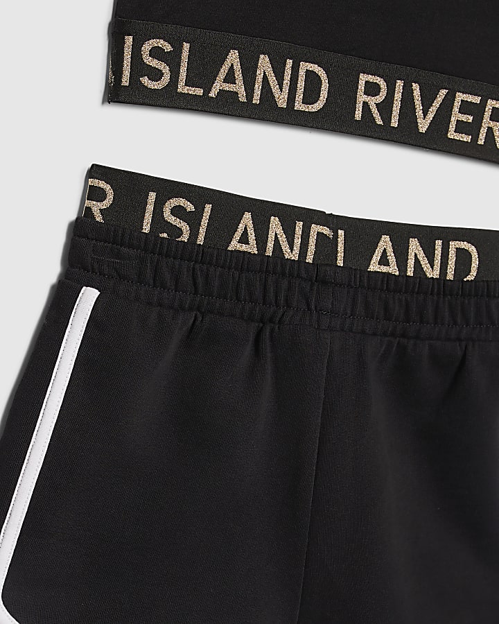 Girls Black RI Tank And Shorts Set