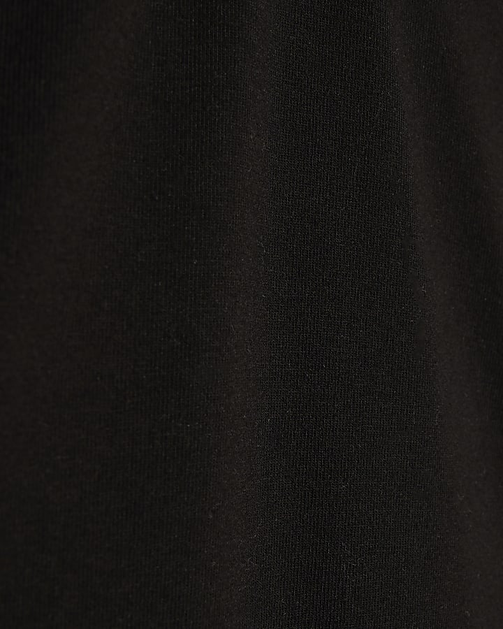 Girls Black Side Stripe T-Shirt Set