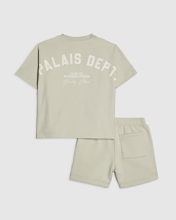 Girls Black Side Stripe T-Shirt Set