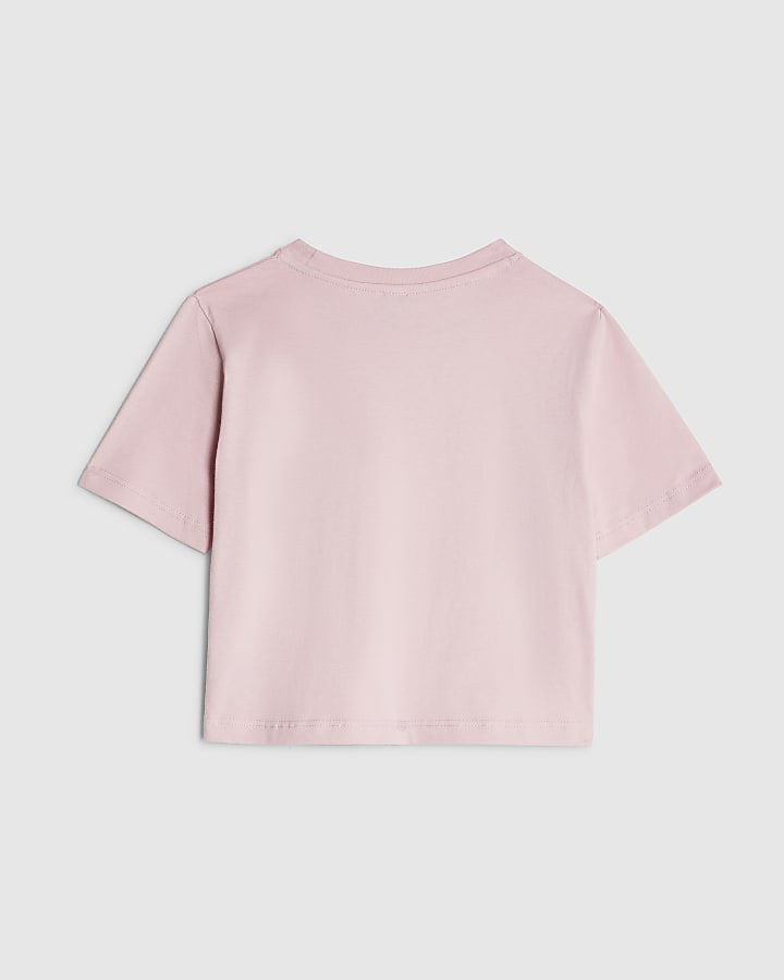 Girls Pink Sassy Crop Top