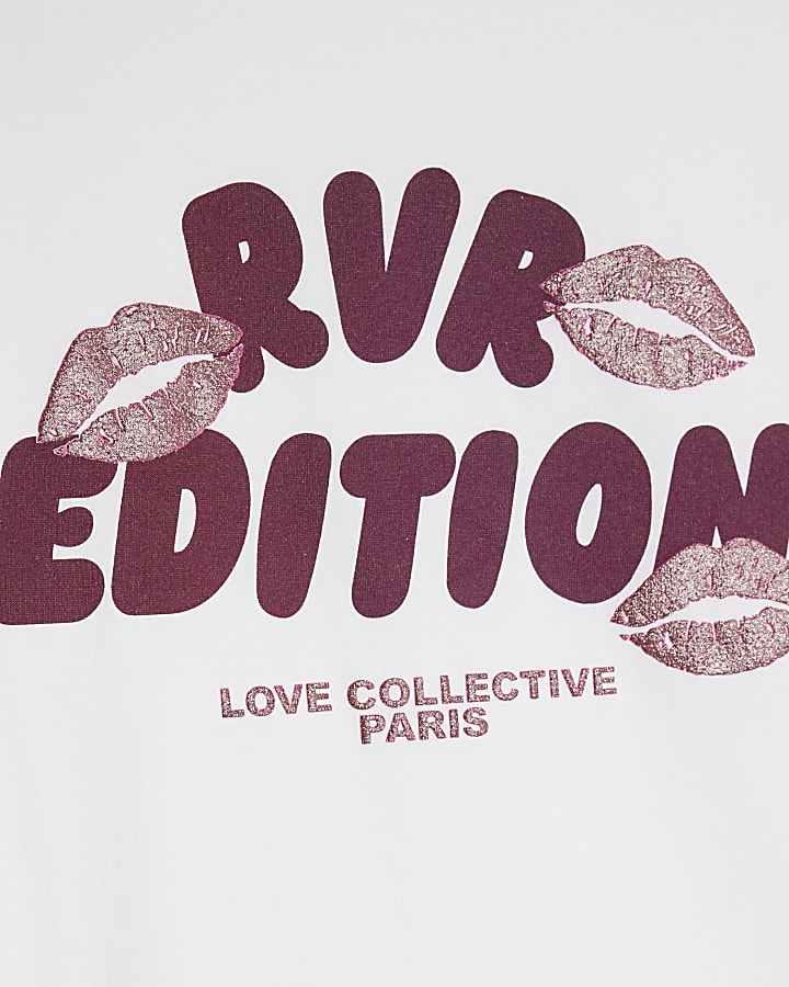Girls White RVR Edition T-Shirt